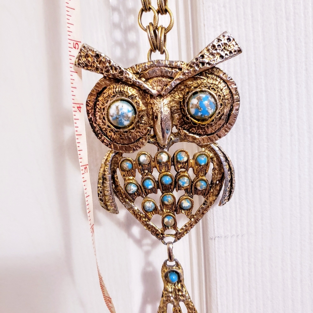 70s Owl Necklace